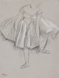 Dancer Adjusting Her Slipper